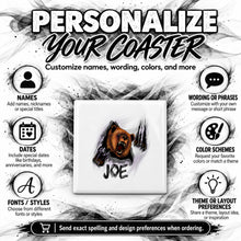 I006 Angry Bear ceramic coaster by Mythic Airbrush, original Air-Volution design — product image 5