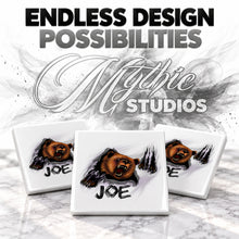 I006 Angry Bear ceramic coaster by Mythic Airbrush, original Air-Volution design — product image 6