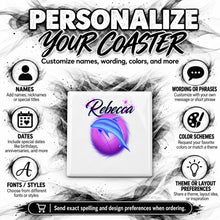 I010 Dolphin ceramic coaster by Mythic Airbrush, original Air-Volution design — product image 5