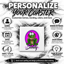 I015 Frog ceramic coaster by Mythic Airbrush, original Air-Volution design — product image 5