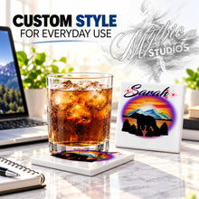 I020 Bear ceramic coaster by Mythic Airbrush, original Air-Volution design — product image 2