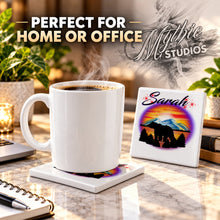 I020 Bear ceramic coaster by Mythic Airbrush, original Air-Volution design — product image 4