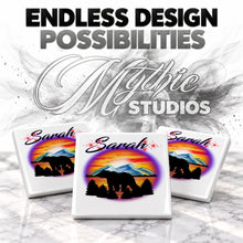 I020 Bear ceramic coaster by Mythic Airbrush, original Air-Volution design — product image 6