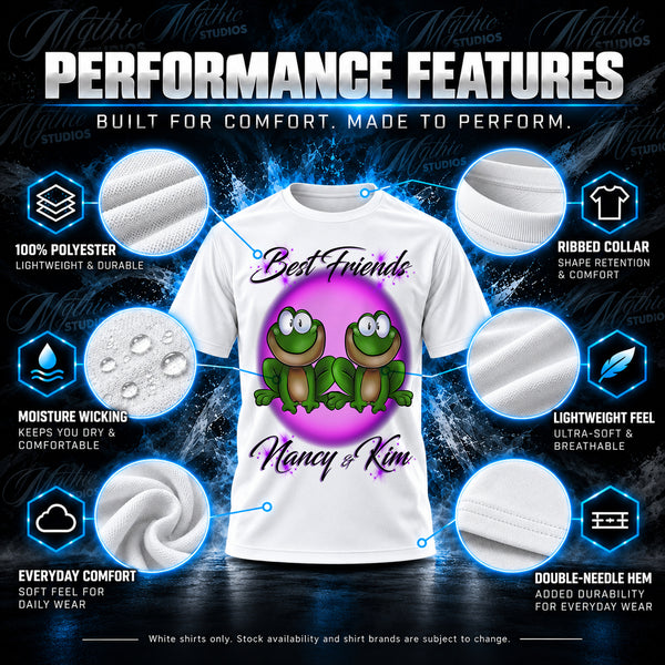 Personalized Best Friend Frogs T-Shirt by Mythic Airbrush, additional product image 3