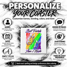 I024 Best Friend Butterflies ceramic coaster by Mythic Airbrush, original Air-Volution design — product image 5