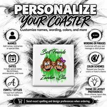 I027 Monkeys ceramic coaster by Mythic Airbrush, original Air-Volution design — product image 5