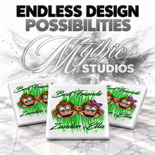 I027 Monkeys ceramic coaster by Mythic Airbrush, original Air-Volution design — product image 6