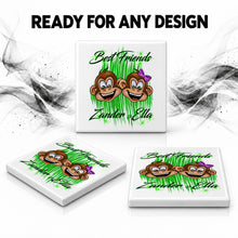 I027 Monkeys ceramic coaster by Mythic Airbrush, original Air-Volution design — product image 7