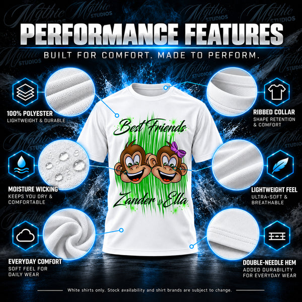 Personalized Monkeys T-Shirt by Mythic Airbrush, additional product image 3