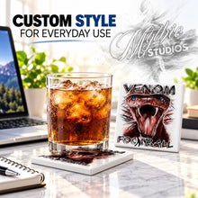 I028 Snake ceramic coaster by Mythic Airbrush, original Air-Volution design — product image 2