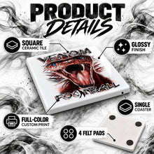I028 Snake ceramic coaster by Mythic Airbrush, original Air-Volution design — product image 3