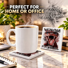 I028 Snake ceramic coaster by Mythic Airbrush, original Air-Volution design — product image 4