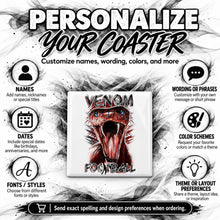 I028 Snake ceramic coaster by Mythic Airbrush, original Air-Volution design — product image 5