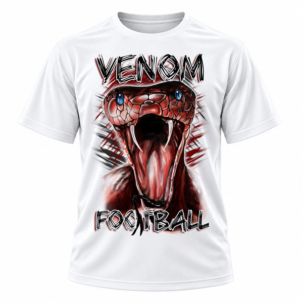Personalized Snake T-Shirt, front-view T-shirt mockup featuring custom Air-Volution artwork by Mythic Airbrush
