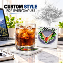 I029 Bird ceramic coaster by Mythic Airbrush, original Air-Volution design — product image 2