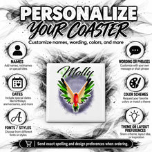 I029 Bird ceramic coaster by Mythic Airbrush, original Air-Volution design — product image 5