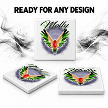 I029 Bird ceramic coaster by Mythic Airbrush, original Air-Volution design — product image 7