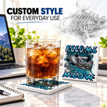 I030 Catfish ceramic coaster by Mythic Airbrush, original Air-Volution design — product image 2