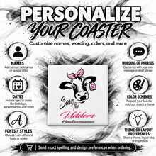 I033 Cow ceramic coaster — PT04 photo