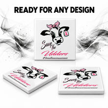 I033 Cow ceramic coaster — PT06 photo