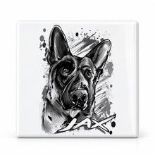 I036 German Shepherd ceramic coaster — MAIN photo