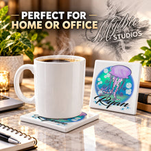 I038 Jellyfish ceramic coaster — PT03 photo