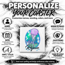 I038 Jellyfish ceramic coaster — PT04 photo