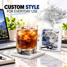 I039 White Tiger ceramic coaster — PT01 photo