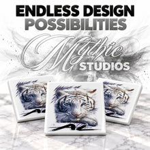 I039 White Tiger ceramic coaster — PT05 photo