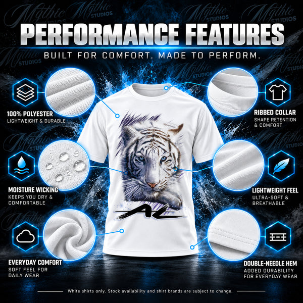 Personalized White Tiger T-Shirt by Mythic Airbrush, additional product image 3