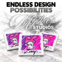 LB005 Kitty Rabbit ceramic coaster by Mythic Airbrush, original Air-Volution design — product image 6