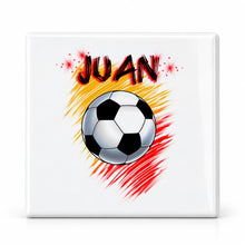 LG003 Soccer World Cup ceramic coaster by Mythic Airbrush, original Air-Volution design — main image