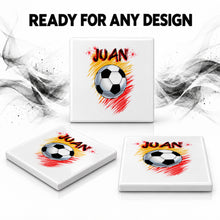 LG003 Soccer World Cup ceramic coaster by Mythic Airbrush, original Air-Volution design — product image 7