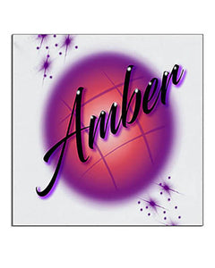 A004 Personalized Airbrush Name Design Ceramic Coaster