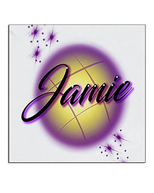 A006 Personalized Airbrush Name Design Ceramic Coaster