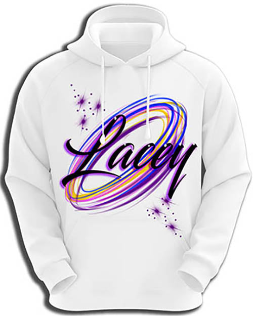 A008 Personalized Custom Airbrushed Name Writing Color Party Design Gift Hoodie