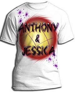 A013 Personalized Custom Airbrushed Name Writing Color Party Design Gift Shirt