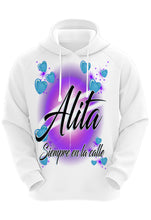 A019 Digitally Airbrush Painted Personalized Custom Name Design  Hoodie Sweatshirt Sweatshirt Kids And  Adult