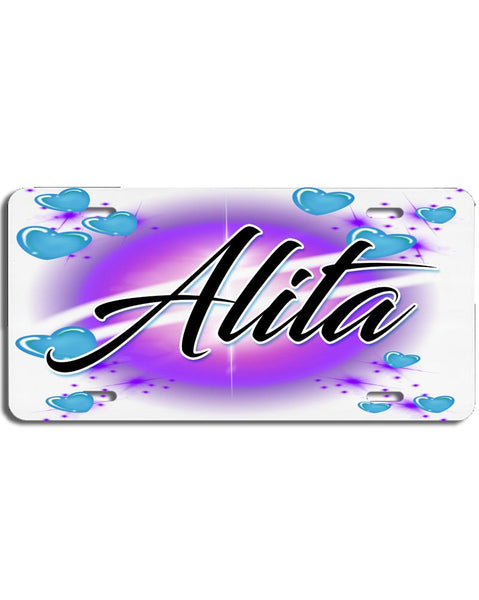 A019 Digitally Airbrush Painted Personalized Custom Hearts Name Design  Hoodie Sweatshirt Kids And Adult