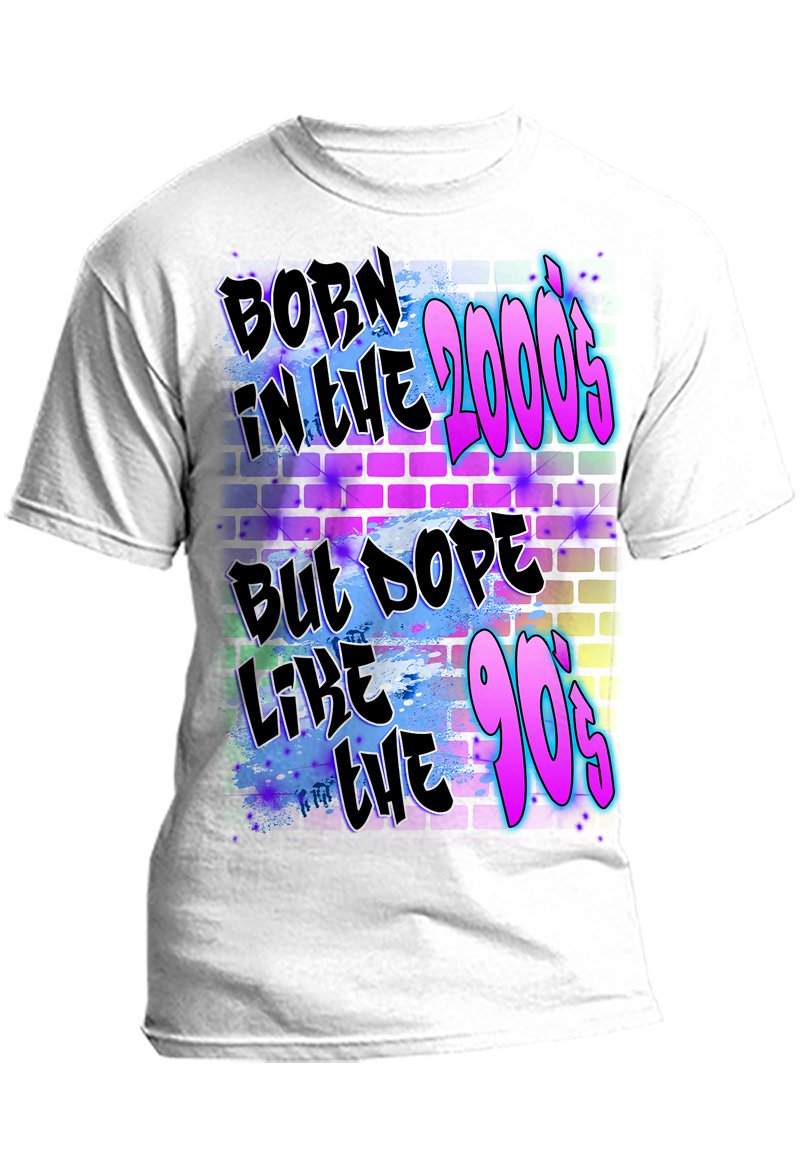 A023 Digitally Airbrush Painted Personalized Custom Graffiti Name  Design  Adult and Kids T-Shirt