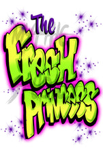 A026 Digitally Airbrush Painted Personalized Custom Fresh Prince Fresh Princess Name Writing Color Party Design Gift  Drawstring Backpack