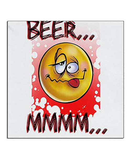 B035 Personalized Airbrush Drunk Emoji Ceramic Coaster