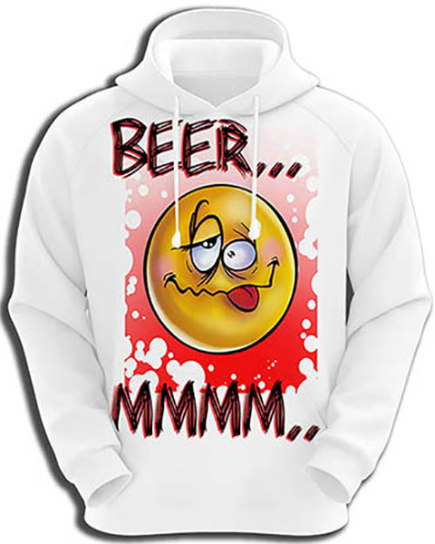 B035 custom personalized airbrush Smiley beer Hoodie Sweatshirt Emoji