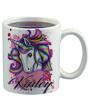 B142 Personalized Airbrush Unicorn Ceramic Coffee Mug