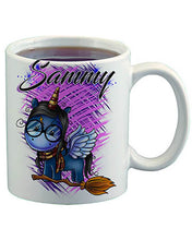 B148 Personalized Airbrush Unicorn Wizard Ceramic Coffee Mug