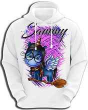 B148 Personalized Airbrush Wizard Unicorn Hoodie Sweatshirt