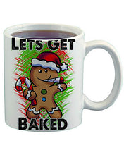 B153 Personalized Airbrush Gingerbreadman Get Baked Ceramic Coffee Mug