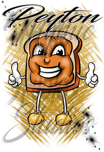 B234 Digitally Airbrush Painted Personalized Custom Peanut Butter Sandwich Adult and Kids T-Shirt
