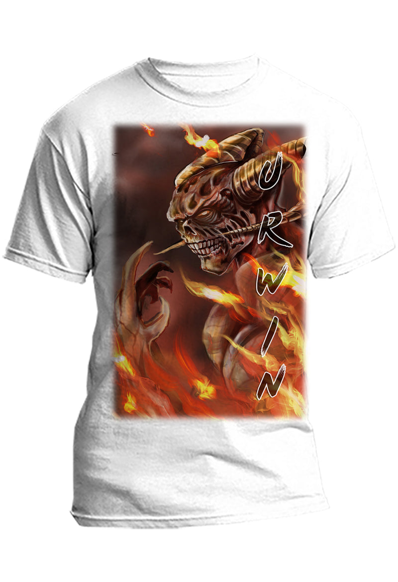 C118 Digitally Airbrush Painted Personalized Custom Demon Adult and Kids T-Shirt