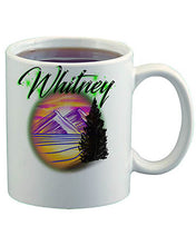 E003 Personalized Airbrush Mountain Landscape Ceramic Coffee Mug